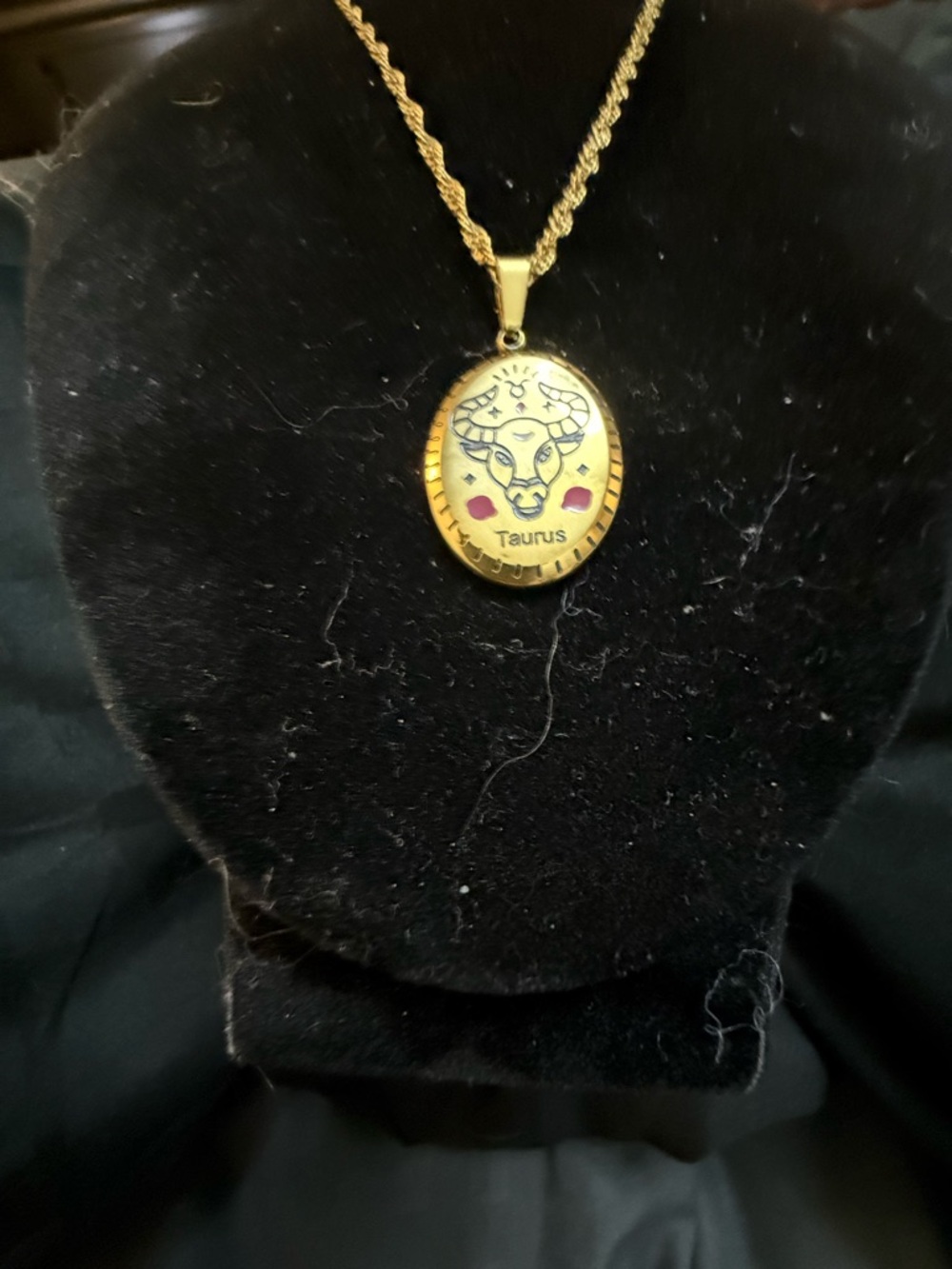 18K plated Gold Taurus‎ Zodiac Pendant Necklace - Women's Jewelry
